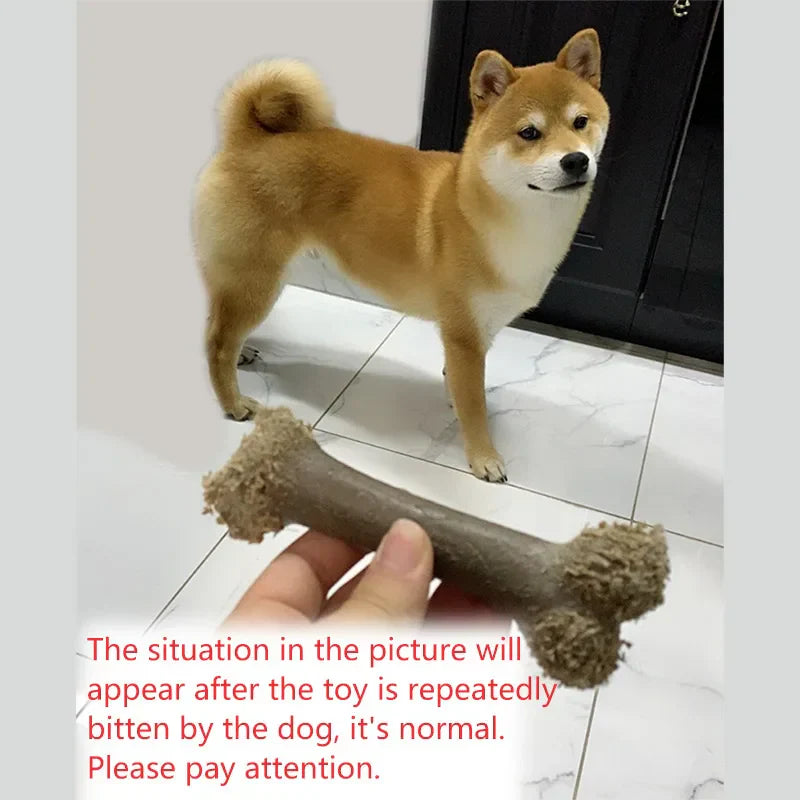 Durable Chew Bone for Dogs - Tough Nylon-Wood Dental Toy (All Sizes)