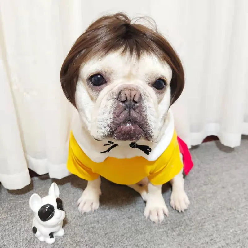 WiggleWhiskers Pet Wigs - Funny Costume Hair Hats for Dogs & Cats (Halloween & Christmas)