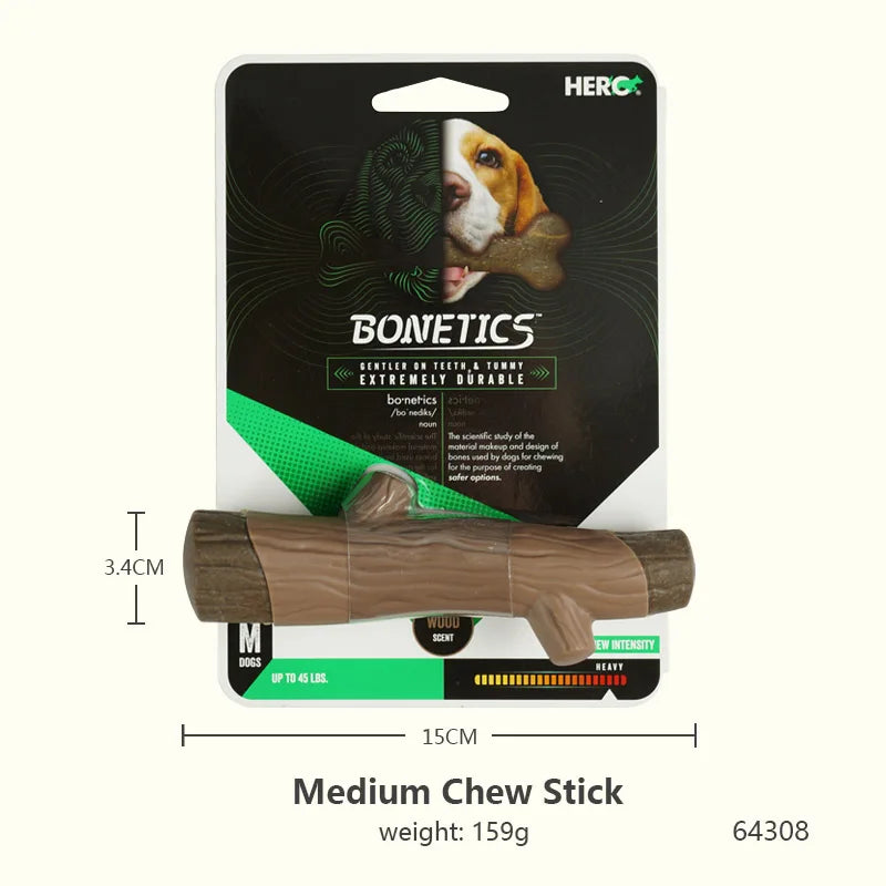 Durable Chew Bone for Dogs - Tough Nylon-Wood Dental Toy (All Sizes)