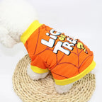 New Halloween Pet Clothes For Small Dogs Funny Dog Vest Cat Clothing Pet Hoodies Party Grimace Pumpkin Costume Puppy Up Outfit