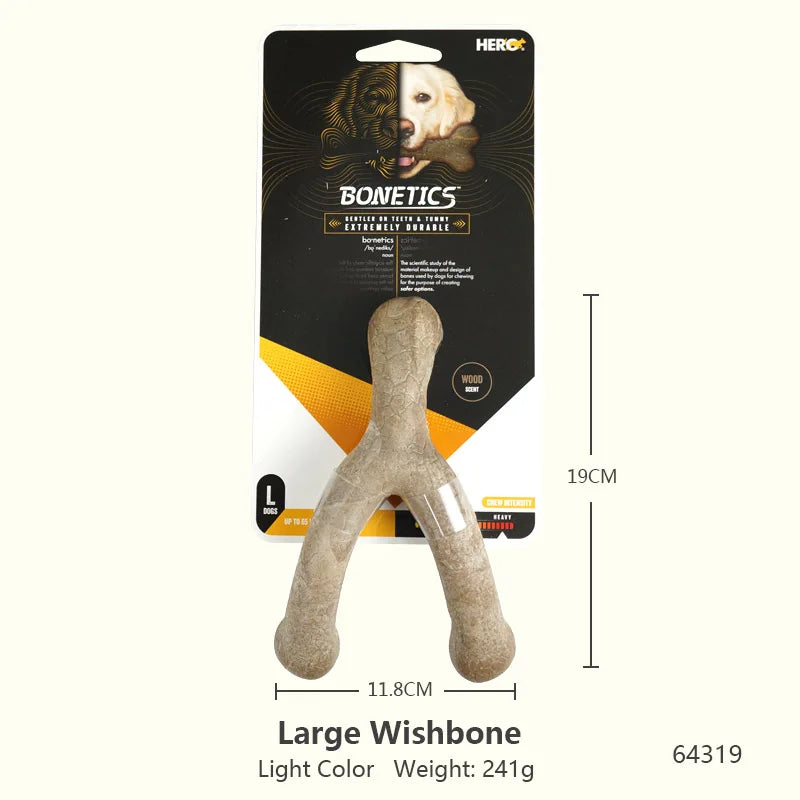 Durable Chew Bone for Dogs - Tough Nylon-Wood Dental Toy (All Sizes)