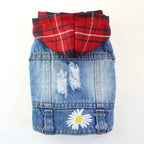 Denim Dog Clothes for Pitbulls Dachshund Fashion Dog Jeans Jacket  Blue Cowboy T-shirt for Shih Tzu Cool Apparel for Small Dogs