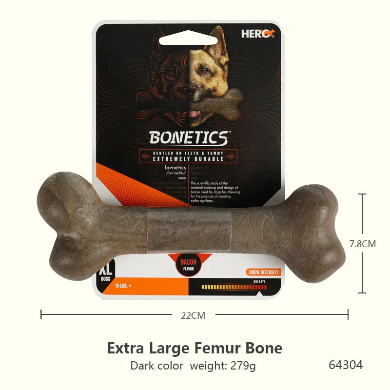 Durable Chew Bone for Dogs - Tough Nylon-Wood Dental Toy (All Sizes)