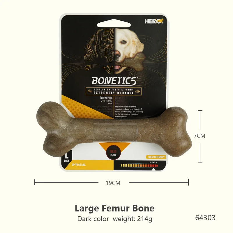 Durable Chew Bone for Dogs - Tough Nylon-Wood Dental Toy (All Sizes)