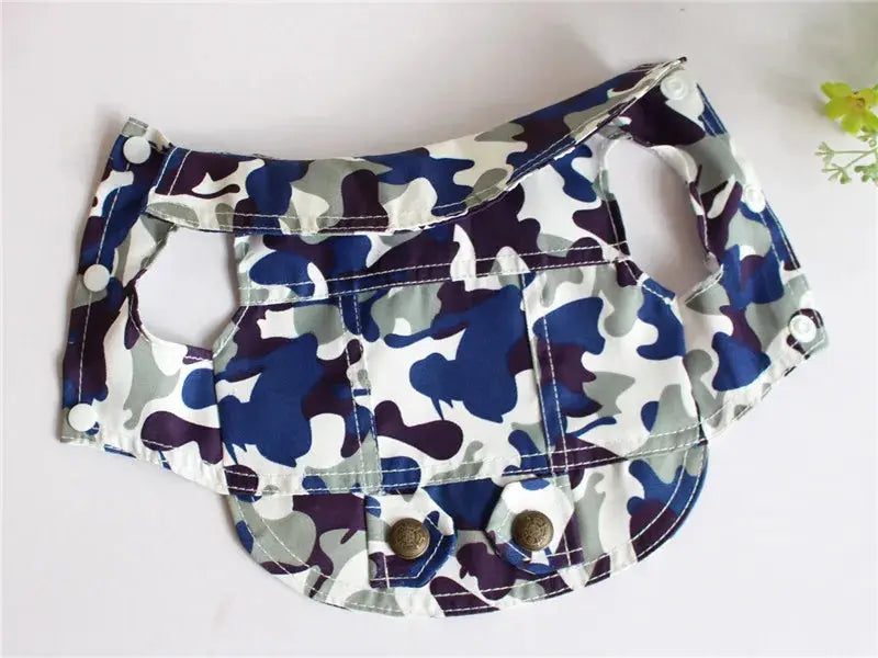 Denim Dog Clothes for Pitbulls Dachshund Fashion Dog Jeans Jacket  Blue Cowboy T-shirt for Shih Tzu Cool Apparel for Small Dogs