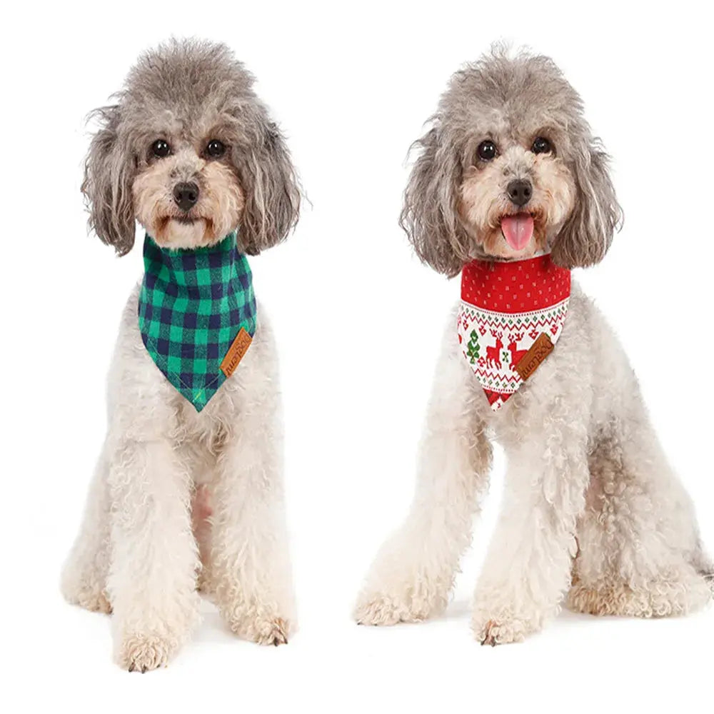 Dog Scarf Pet Dog Bandana Bib Pet Bandana Pet Accessories Triangular Bandage Adjustable Tie On for Cat Puppies Medium Large Dogs
