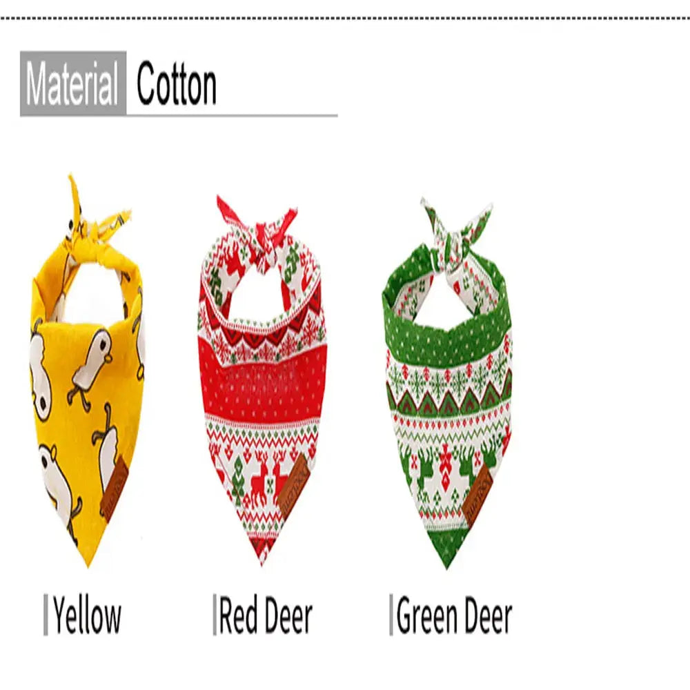 Dog Scarf Pet Dog Bandana Bib Pet Bandana Pet Accessories Triangular Bandage Adjustable Tie On for Cat Puppies Medium Large Dogs