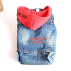 Denim Dog Clothes for Pitbulls Dachshund Fashion Dog Jeans Jacket  Blue Cowboy T-shirt for Shih Tzu Cool Apparel for Small Dogs