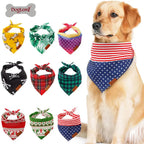 Dog Scarf Pet Dog Bandana Bib Pet Bandana Pet Accessories Triangular Bandage Adjustable Tie On for Cat Puppies Medium Large Dogs