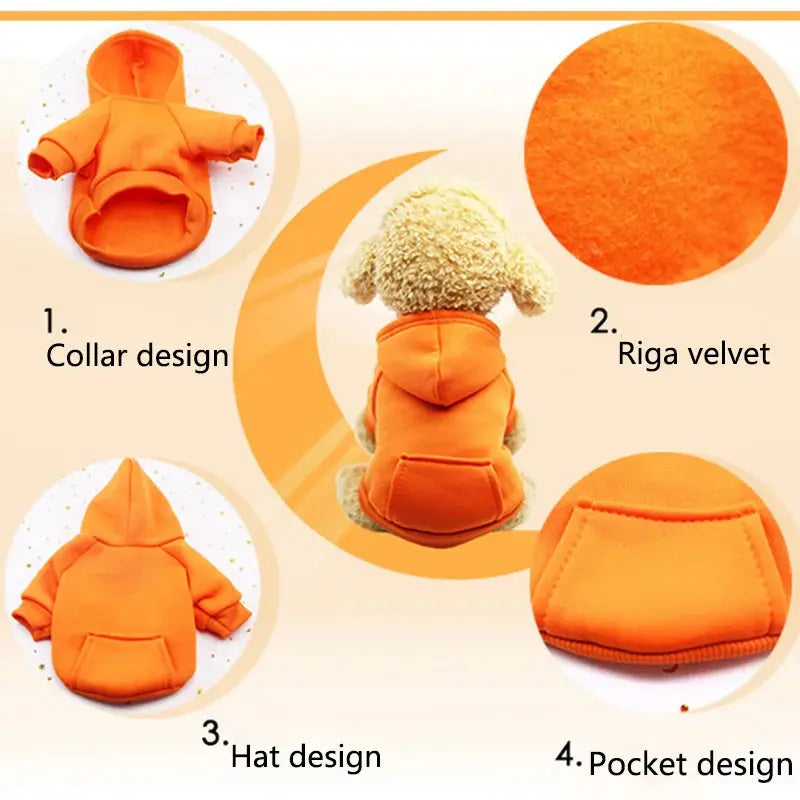 Warm Pet Clothes For Cats – Autumn Winter Hoodie Jacke & Coat