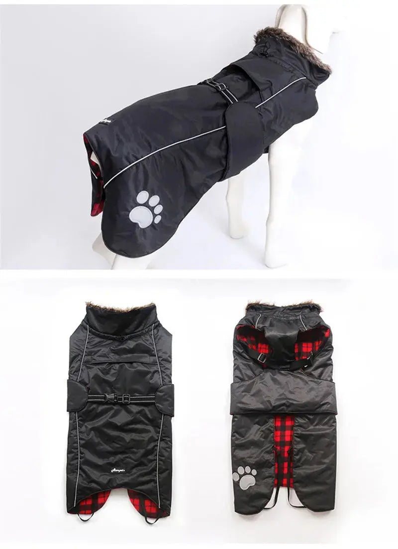 Pet Dog Clothes For Large Big Dogs Winter Warm Big Dog Jackets Padded Fleece Pet Coat Waterproof Design Dog Clothing Ropa Perro