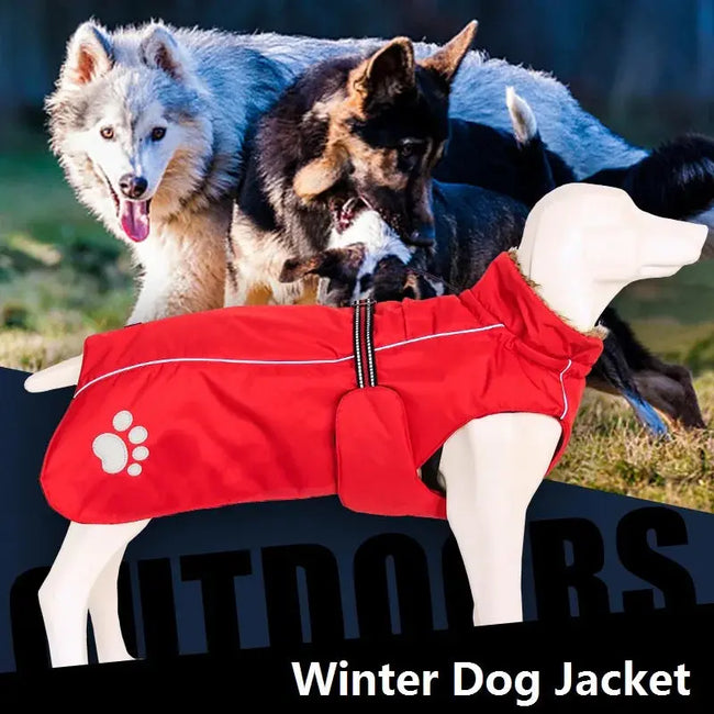 Pet Dog Clothes For Large Big Dogs Winter Warm Big Dog Jackets Padded Fleece Pet Coat Waterproof Design Dog Clothing Ropa Perro Hover Image