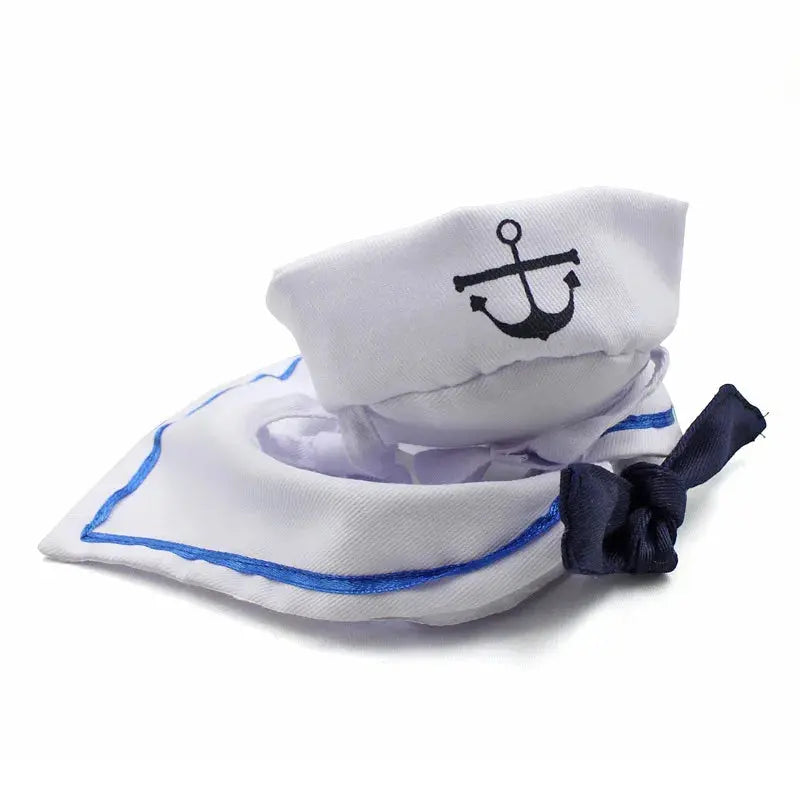 Funny Pet Cat Costumes – Navy Sailor Jacket Cloak Set