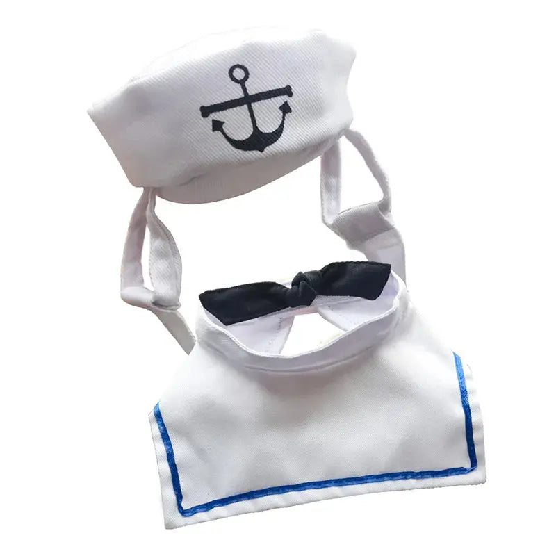Funny Pet Cat Costumes – Navy Sailor Jacket Cloak Set