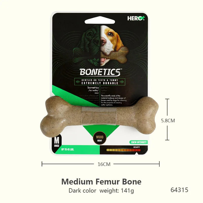 Durable Chew Bone for Dogs - Tough Nylon-Wood Dental Toy (All Sizes)