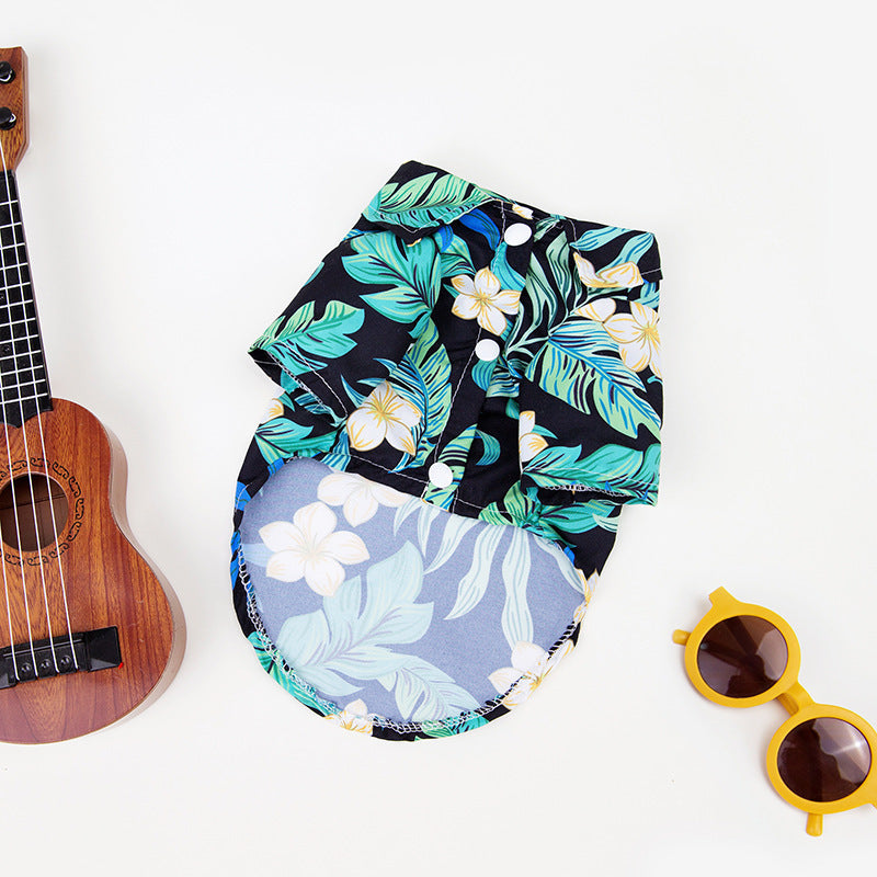 Pet Shirt for Dogs and Cats- Hawaiian Summer Apparel for Pets