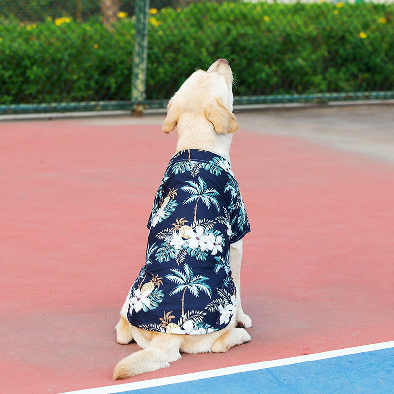 Pet Shirt for Dogs and Cats- Hawaiian Summer Apparel for Pets