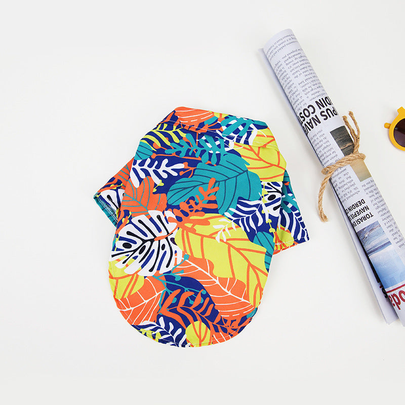 Pet Shirt for Dogs and Cats- Hawaiian Summer Apparel for Pets