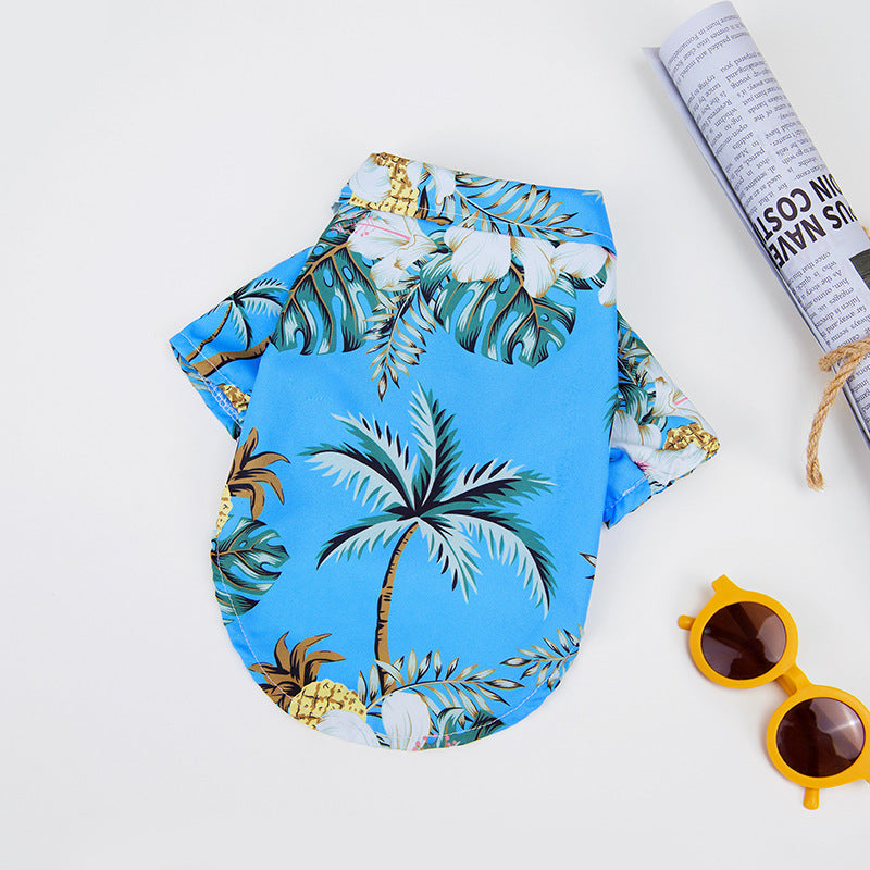 Pet Shirt for Dogs and Cats- Hawaiian Summer Apparel for Pets
