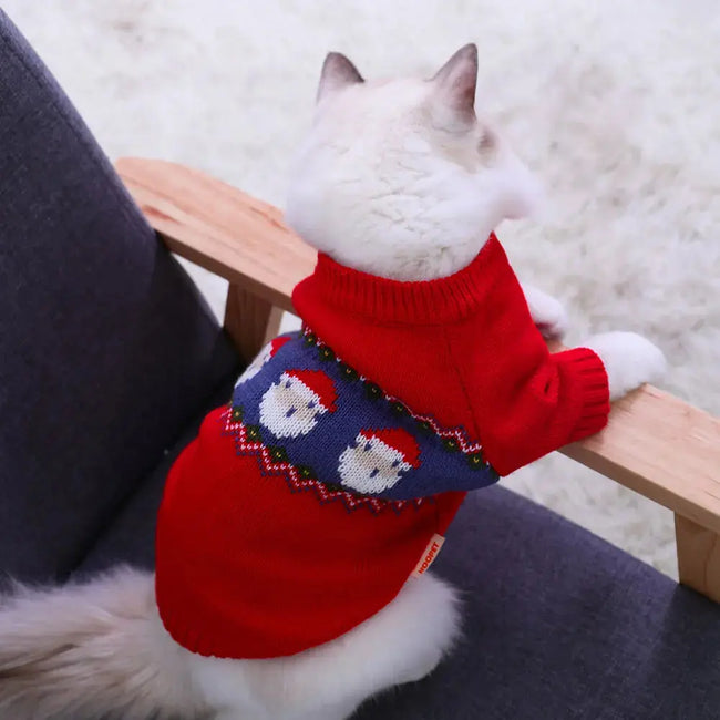 HOOPET Pet Christmas Clothes Christmas Cat Clothes Cotton Pet Clothing For Small Medium Dogs Vest Shirt New Year Puppy Dog Cat Hover Image