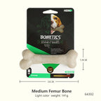 Durable Chew Bone for Dogs - Tough Nylon-Wood Dental Toy (All Sizes)
