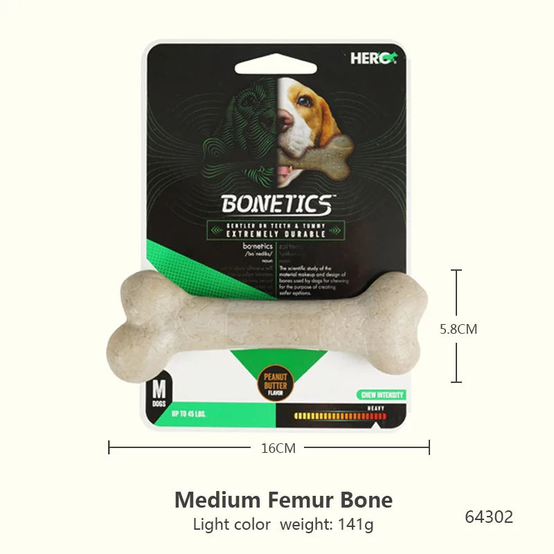 Durable Chew Bone for Dogs - Tough Nylon-Wood Dental Toy (All Sizes)