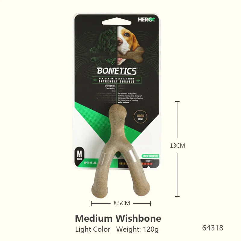 Durable Chew Bone for Dogs - Tough Nylon-Wood Dental Toy (All Sizes)