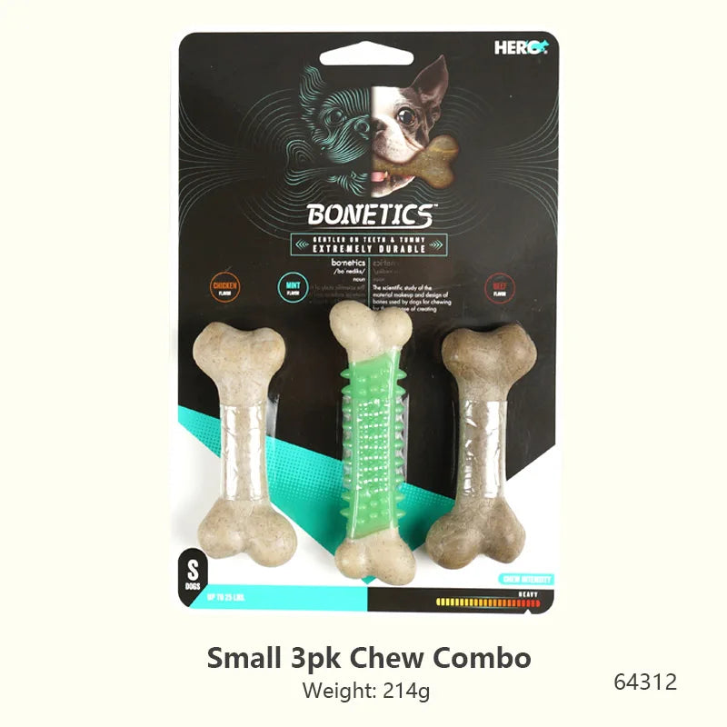 Durable Chew Bone for Dogs - Tough Nylon-Wood Dental Toy (All Sizes)