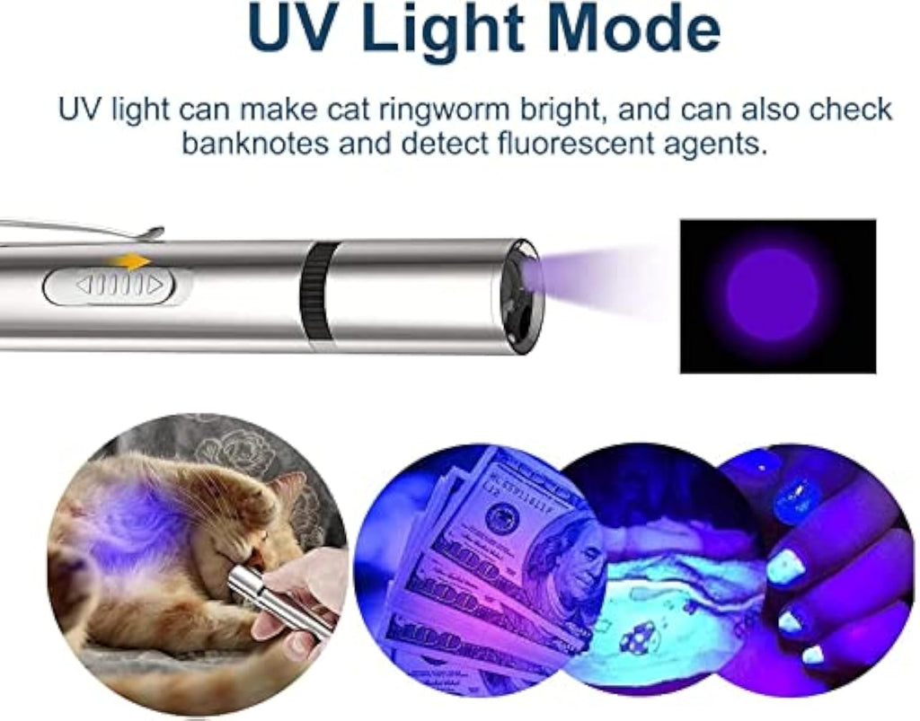Interactive Cat Pointer Toy — 7-in-1 Light Wand for Indoor Cats