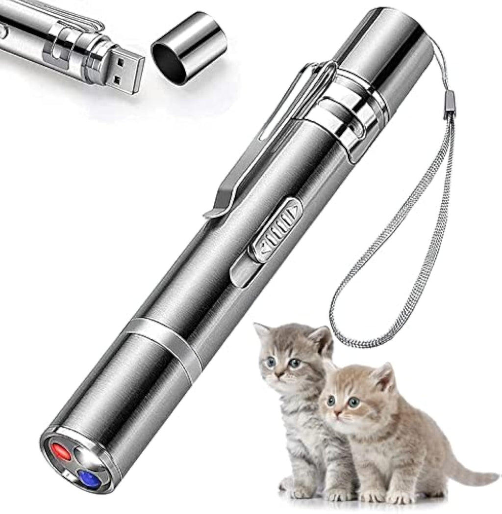 Interactive Cat Pointer Toy — 7-in-1 Light Wand for Indoor Cats
