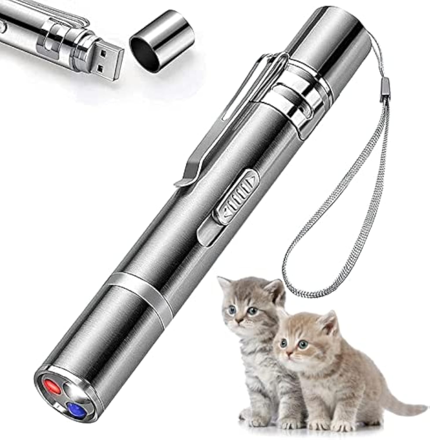 Interactive Cat Pointer Toy — 7-in-1 Light Wand for Indoor Cats