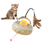 Interactive Cat Teaser Toy - Smart UFO with Feather and Bell