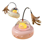 Interactive Cat Teaser Toy - Smart UFO with Feather and Bell