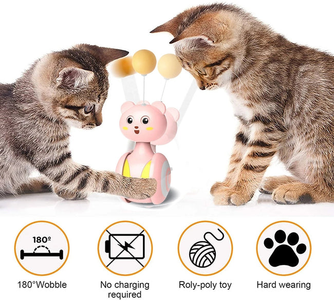 Interactive Cat Feather Toy Rolling Ball Smart Pet Toys Fun Main Image