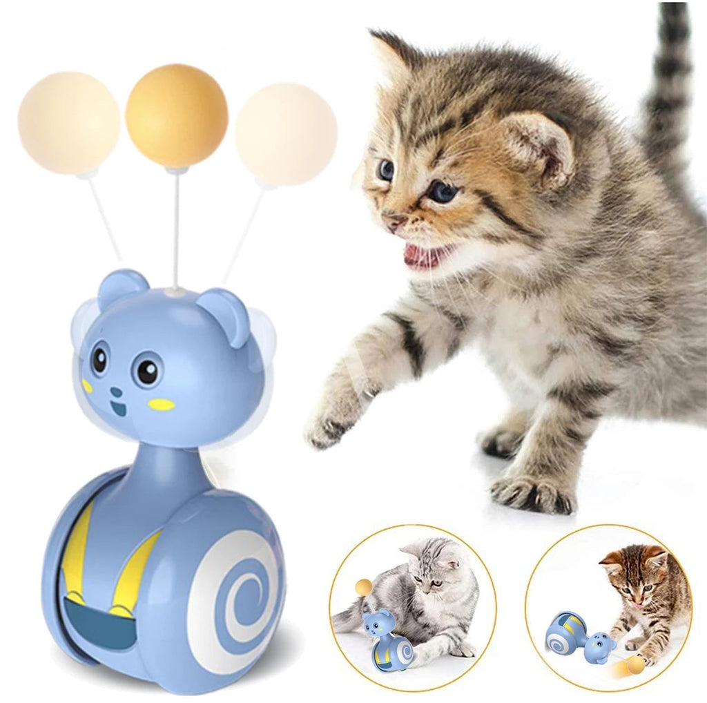 Interactive Cat Feather Toy Rolling Ball Smart Pet Toys Fun