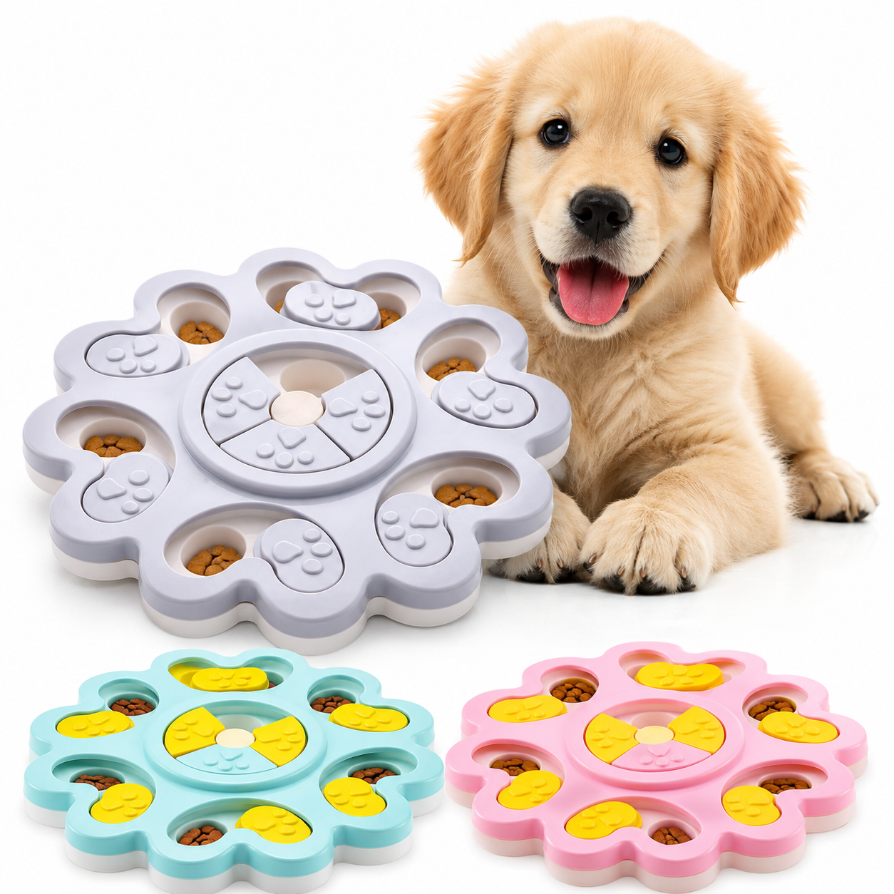Interactive Dog Puzzle Feeder – Mental Enrichment Toy for Dogs