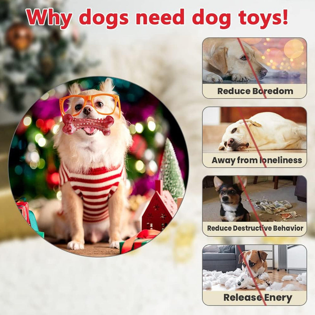 Natural Rubber Chew Toy for Heavy Chewers Meat Flavor