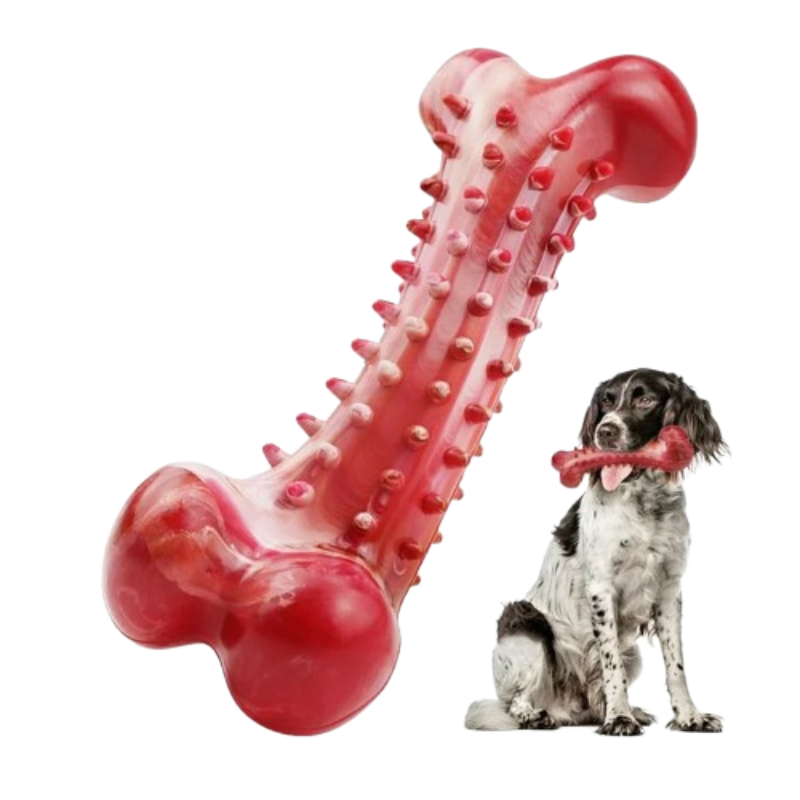 Natural Rubber Chew Toy for Heavy Chewers Meat Flavor