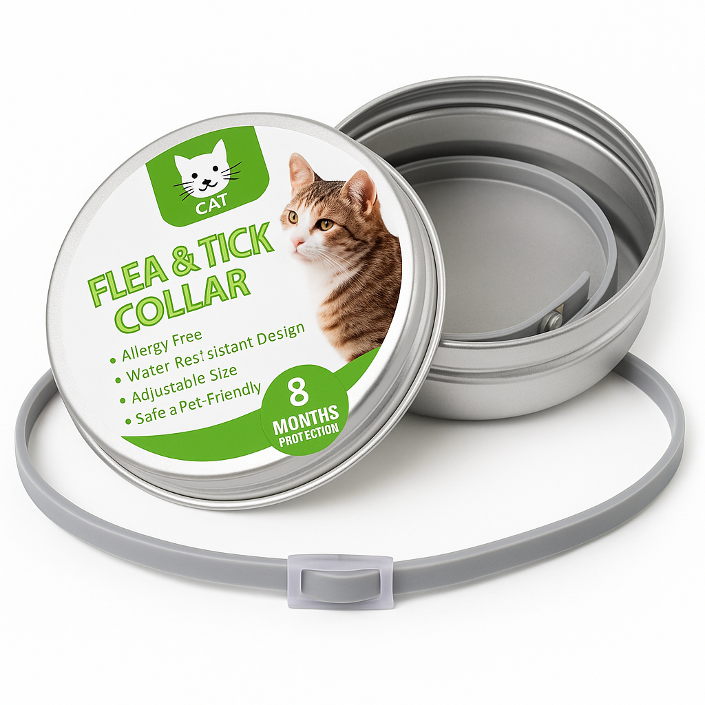 Natural Flea and Tick Collar 8-Month Protection for All Pets
