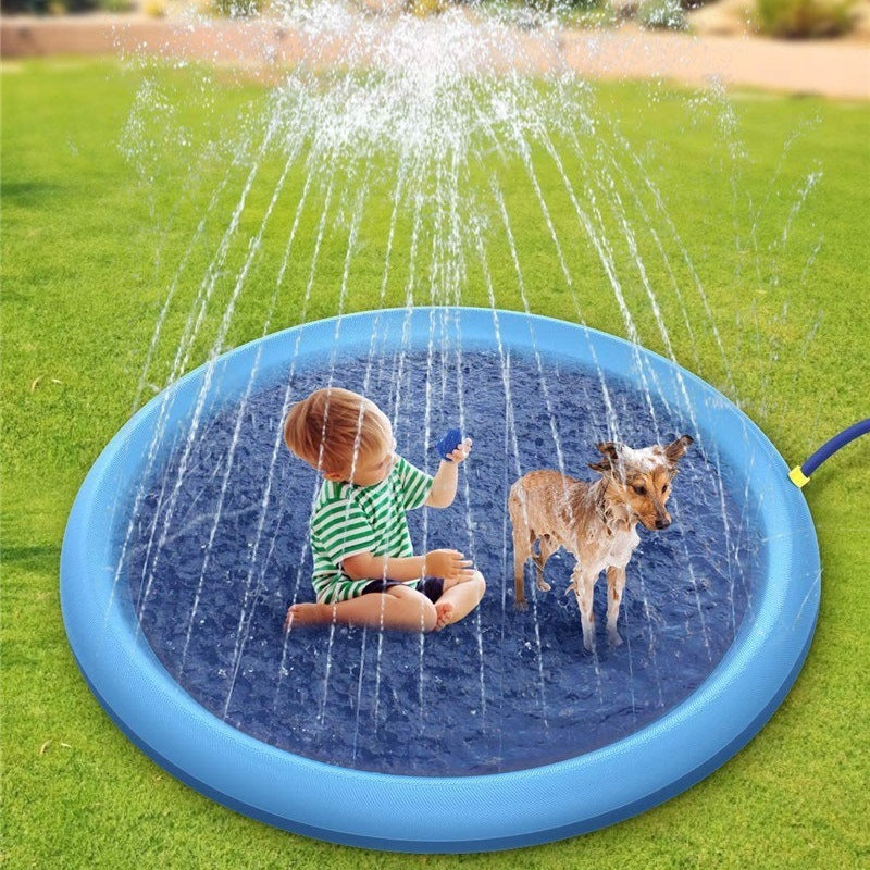 Non-Slip Splash Pad Dog Pool – Outdoor Summer Water Fun Mat