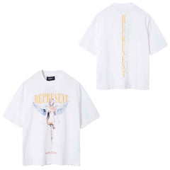 Represent Angel & Vertical Logo Graphic T-Shirt - White