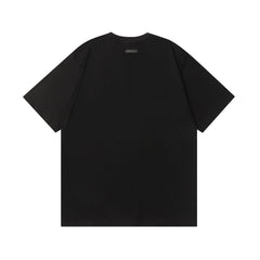 Fog Essentials T Shirts Spring Summer FOG Flocking G Letter Crew Neck Pullover Short Sleeves