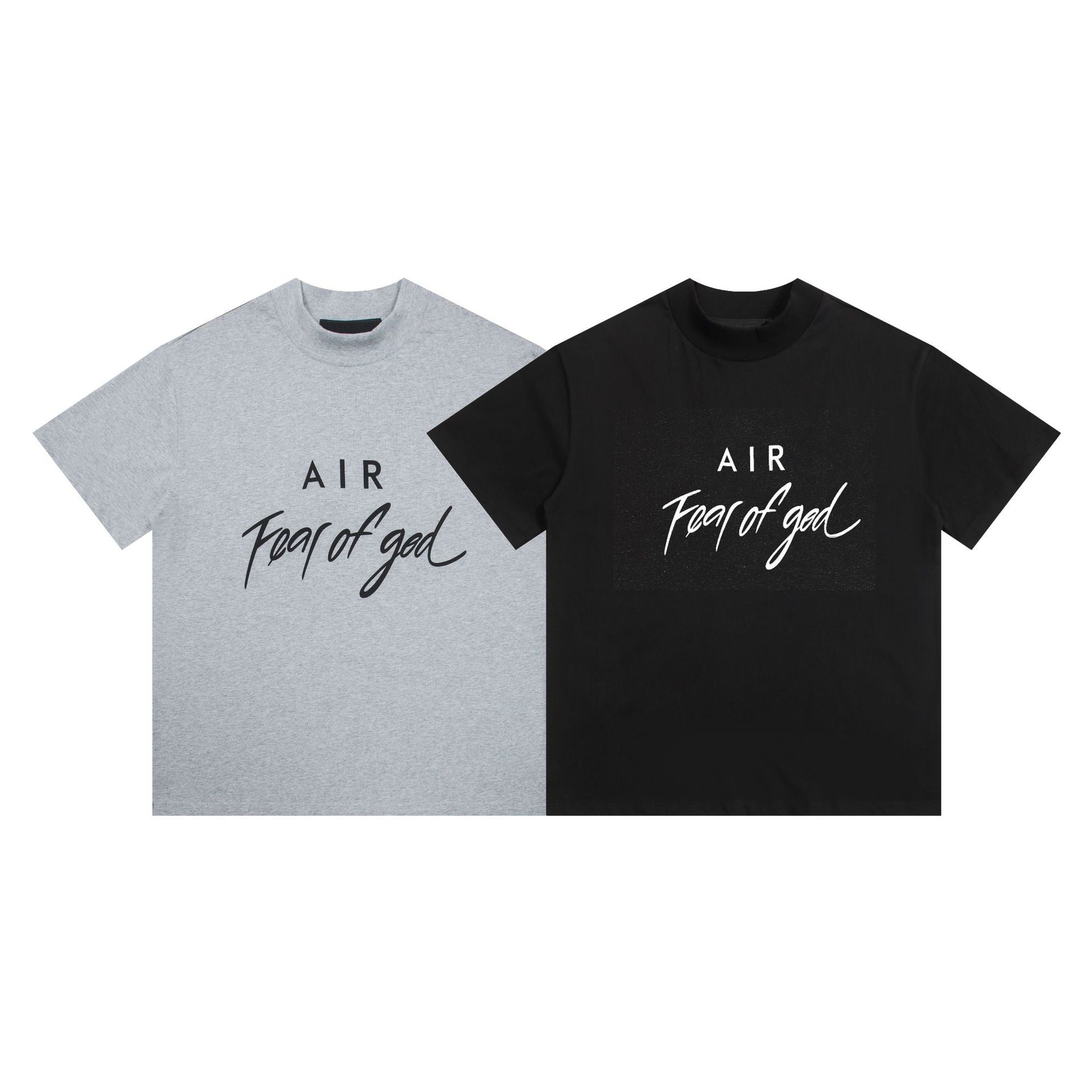 Fog Essentials T Shirts Summer FOG Double Line Joint Letter Crew Neck Short Sleeve