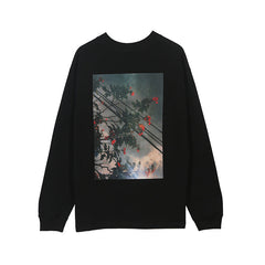 Fog Fear of God Essentials T Shirt Double Line Floral Long Sleeve High Street Loose Couple Bottoming Shirt Men