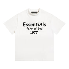 Fog Essentials T Shirts Spring/Summer FOG Letter Print Pattern Crew Neck Pullover Short Sleeves