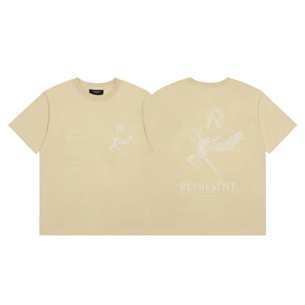 Represent Fallen Angel & Sun Graphic T-Shirt - Sand