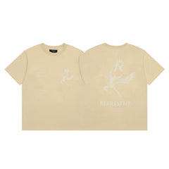 Represent Fallen Angel & Sun Graphic T-Shirt - Sand