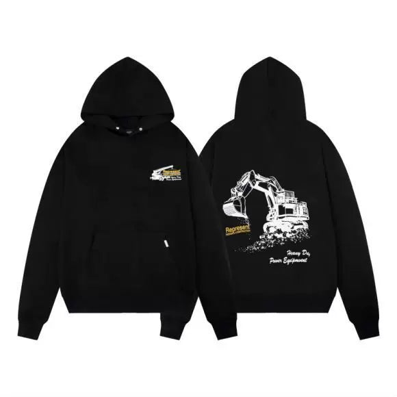 Represent Excavator "Heavy Duty" Graphic Heavyweight Hoodie - Black
