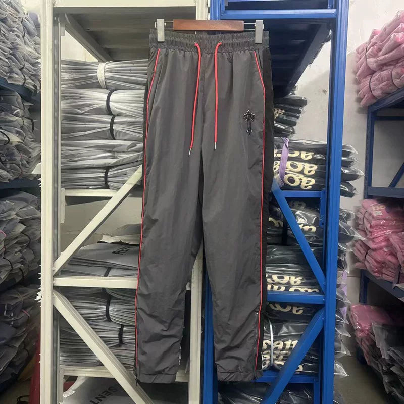 Trapstar Piping Track Pants - Dark Grey/Red