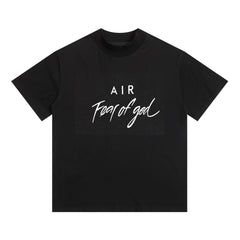 Fog Essentials T Shirts Summer FOG Double Line Joint Letter Crew Neck Short Sleeve